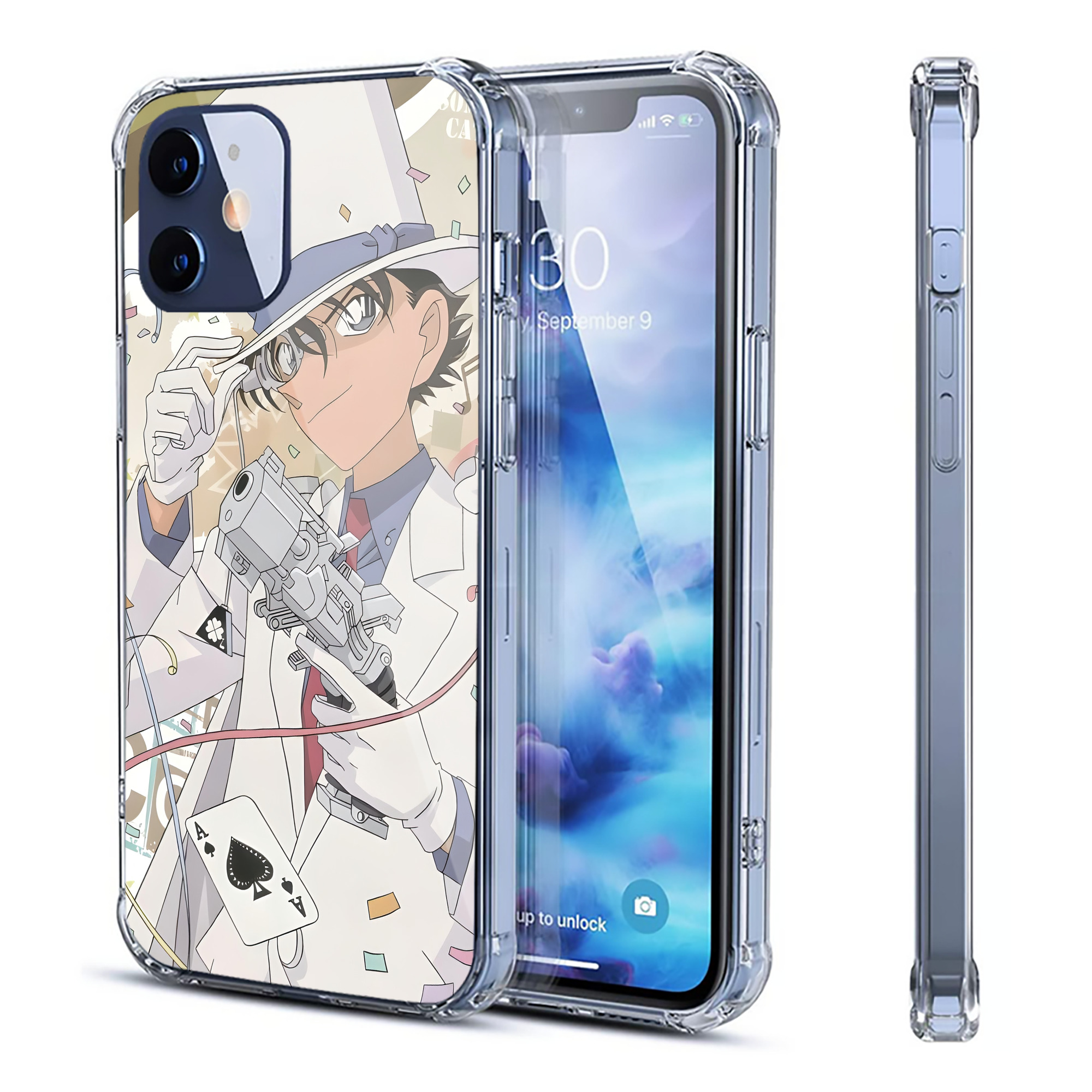 （画像用） 名探偵コナン Detective Conan 【iPhone 12シリーズ対応】透明スマホケース（クリアソフトケース）